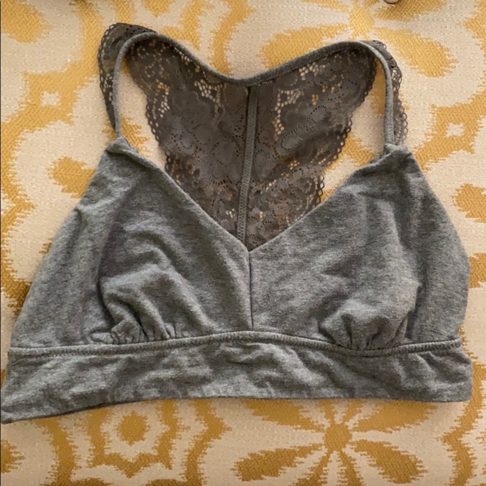 Gray lace Aerie bralette